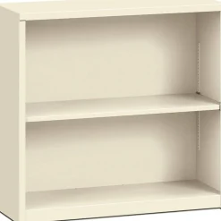 HON Brigade Steel Bookcase, 2 Shelves, Putty