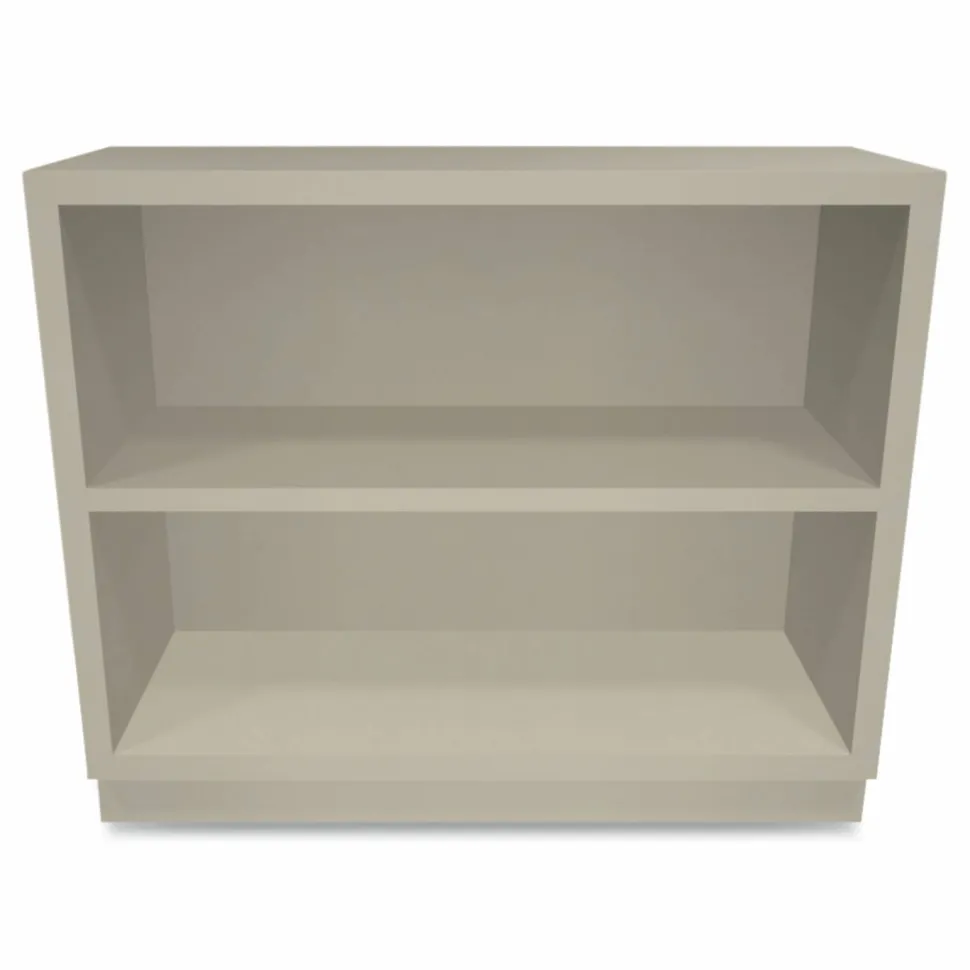 HON Brigade Steel Bookcase, 2 Shelves, Putty