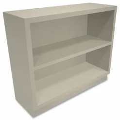 HON Brigade Steel Bookcase, 2 Shelves, Putty