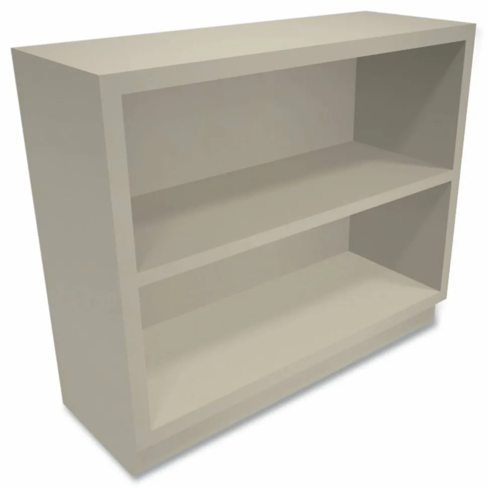HON Brigade Steel Bookcase, 2 Shelves, Putty
