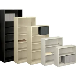 HON Brigade Steel Modular Shelving Bookcase, 2 Shelves, 29"H x 34-1/2"W x 12-5/8"D, Light Gray