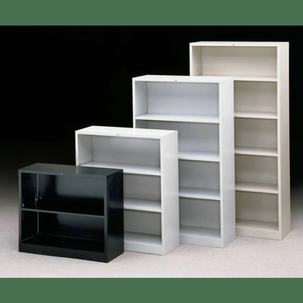 HON Brigade Steel Modular Shelving Bookcase, 2 Shelves, 29"H x 34-1/2"W x 12-5/8"D, Light Gray