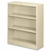 HON Brigade Steel Modular Shelving Bookcase, 3 Shelves, 41"H x 34-1/2"W x 12-5/8"D, Putty