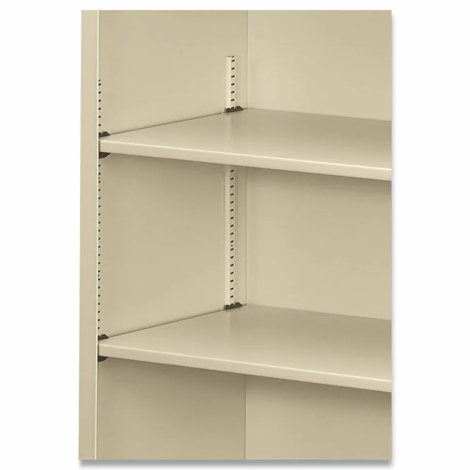 HON Brigade Steel Modular Shelving Bookcase, 3 Shelves, 41"H x 34-1/2"W x 12-5/8"D, Putty