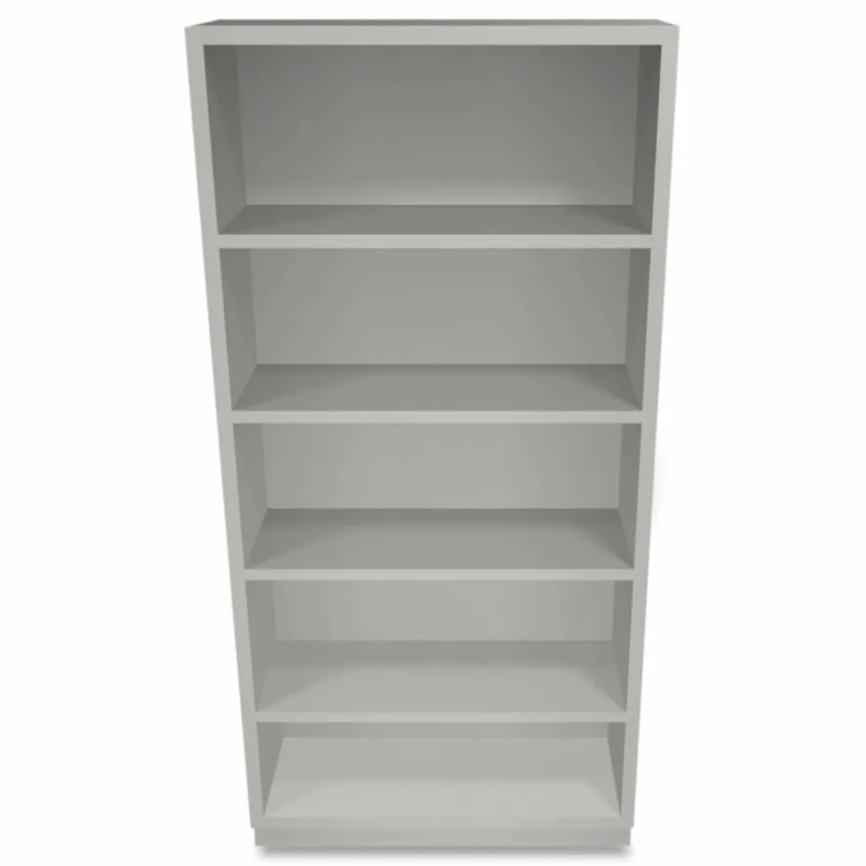 HON Brigade Steel Modular Shelving Bookcase, 5 Shelves, 71"H x 34-1/2"W x 12-5/8"D, Light Gray
