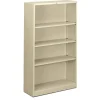 HON Brigade Steel Modular Shelving Bookcase, 4 Shelves, 60"H x 34-1/2"W x 12-5/8"D, Putty