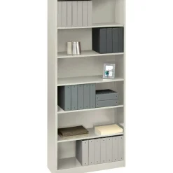 HON Brigade Steel Modular Shelving Bookcase, 6 Shelves (4 Adjustable), 81-1/8