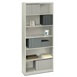 HON Brigade Steel Modular Shelving Bookcase, 6 Shelves (4 Adjustable), 81-1/8
