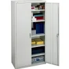 HON Brigade Storage Cabinet, 5 Adjustable Shelves, 72"H x 36"W x 18-1/4"D, Light Gray
