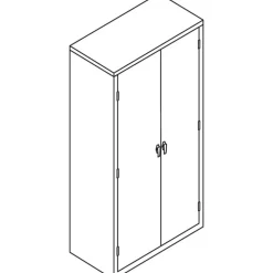 HON Brigade Storage Cabinet, 5 Adjustable Shelves, 72