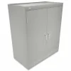 HON Brigade Storage Cabinet, 2 Adjustable Shelves, 41 3/4"H x 36"W x 18 1/4"D, Light Gray