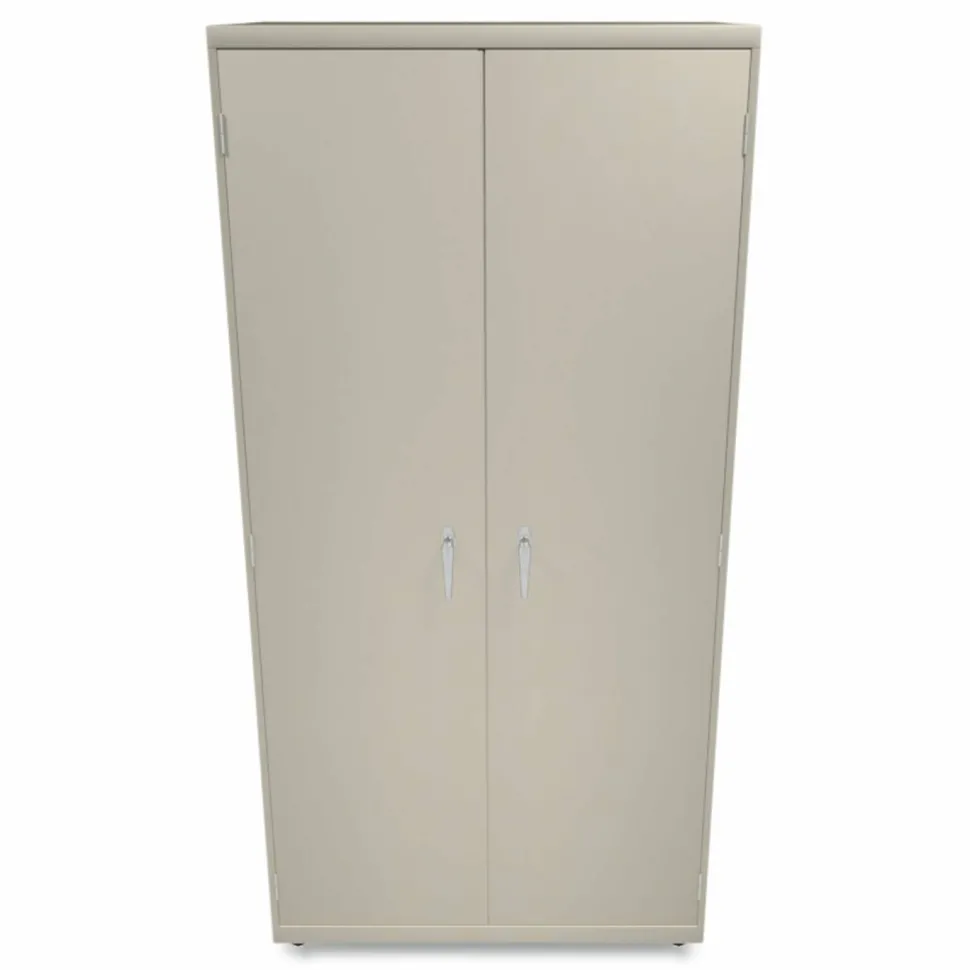 HON Brigade Storage Cabinet, 5 Adjustable Shelves, 72"H x 36"W x 24 1/4"D, Putty