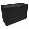 HON Brigade 700 42"W x 19-1/4"D Lateral 2-Drawer File Cabinet, Black