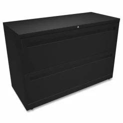 HON Brigade 700 42"W x 19-1/4"D Lateral 2-Drawer File Cabinet, Black