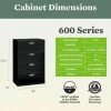 HON Brigade 600 36"W x 18"D Lateral 4-Drawer File Cabinet, Putty