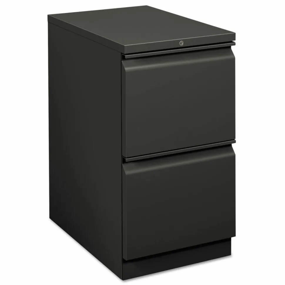 HON Brigade 15"W x 22-7/8"D Lateral 2-Drawer Mobile Pedestal File Cabinet, Charcoal
