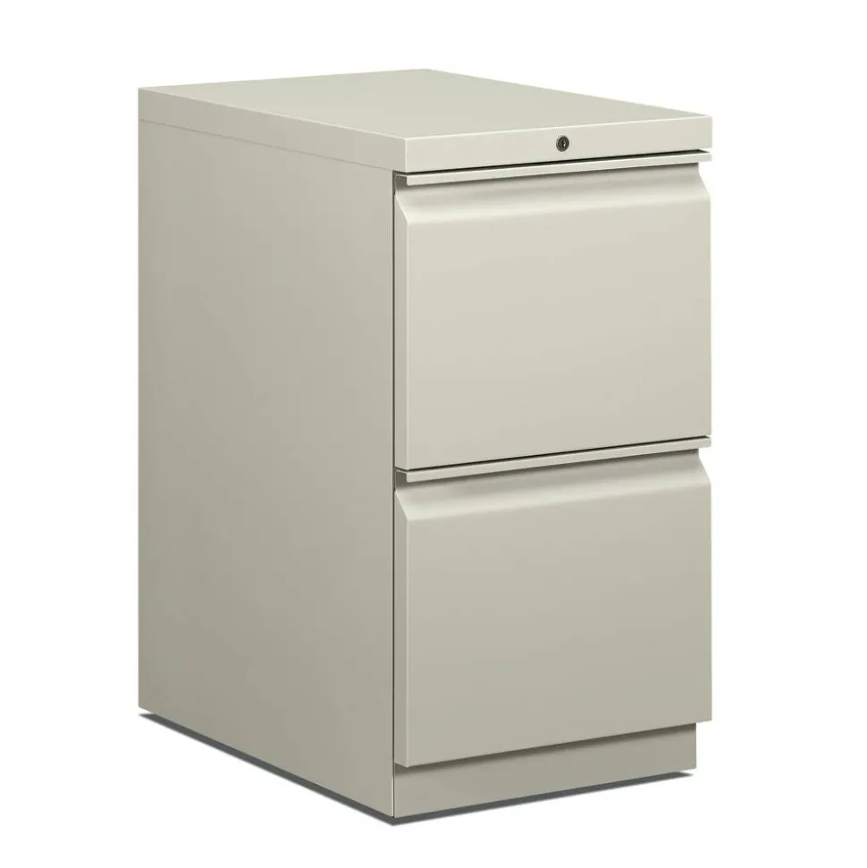 HON Brigade 15"W x 22-7/8"D Lateral 2-Drawer Mobile Pedestal File Cabinet, Light Gray