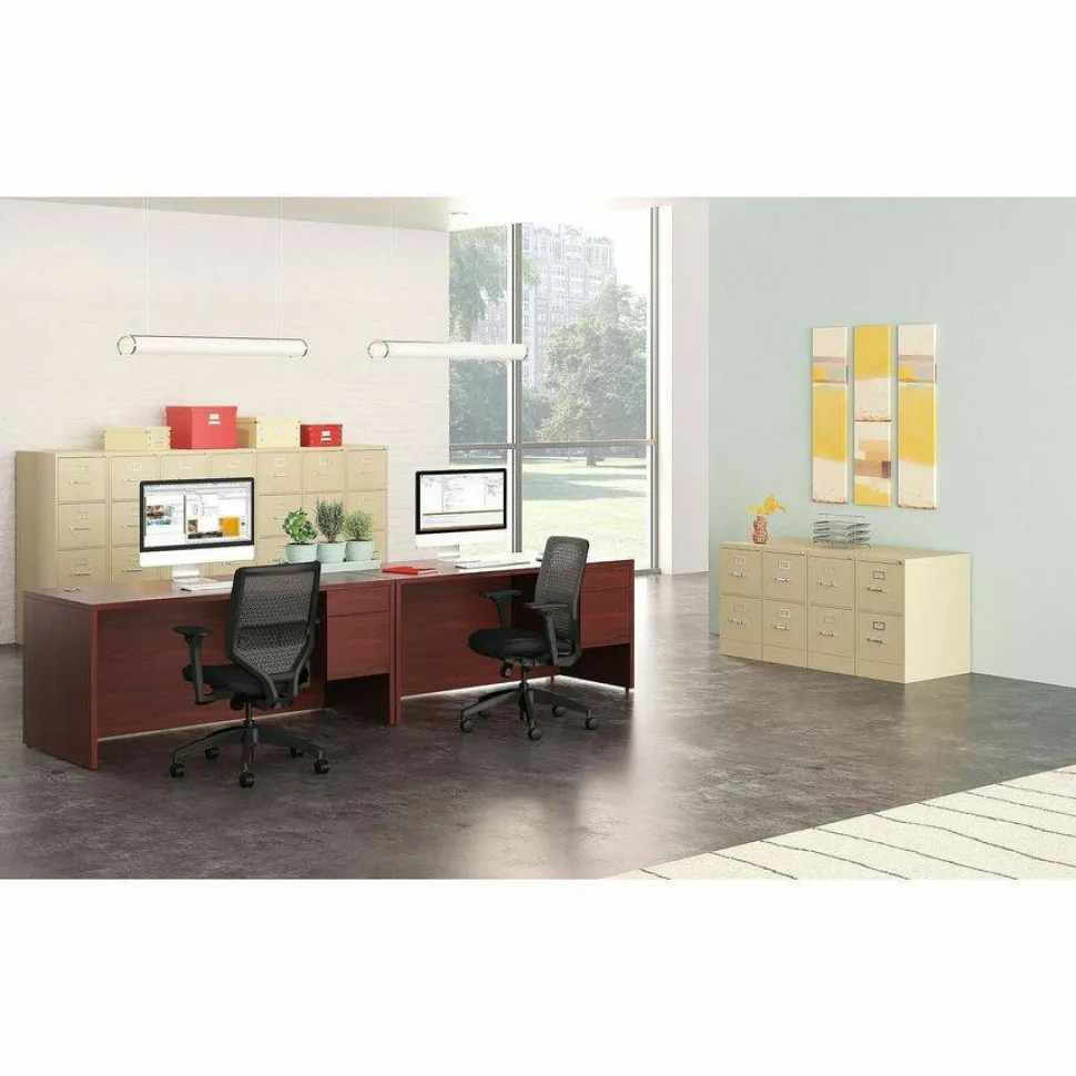 HON 510 25"D Vertical 4-Drawer File Cabinet, Putty