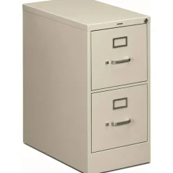 HON 510 25"D Vertical 2-Drawer File Cabinet, Light Gray
