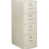 HON 310 26-1/2"D Vertical 4-Drawer Legal-Size File Cabinet, Light Gray