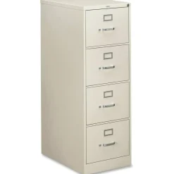 HON 310 26-1/2"D Vertical 4-Drawer Legal-Size File Cabinet, Light Gray