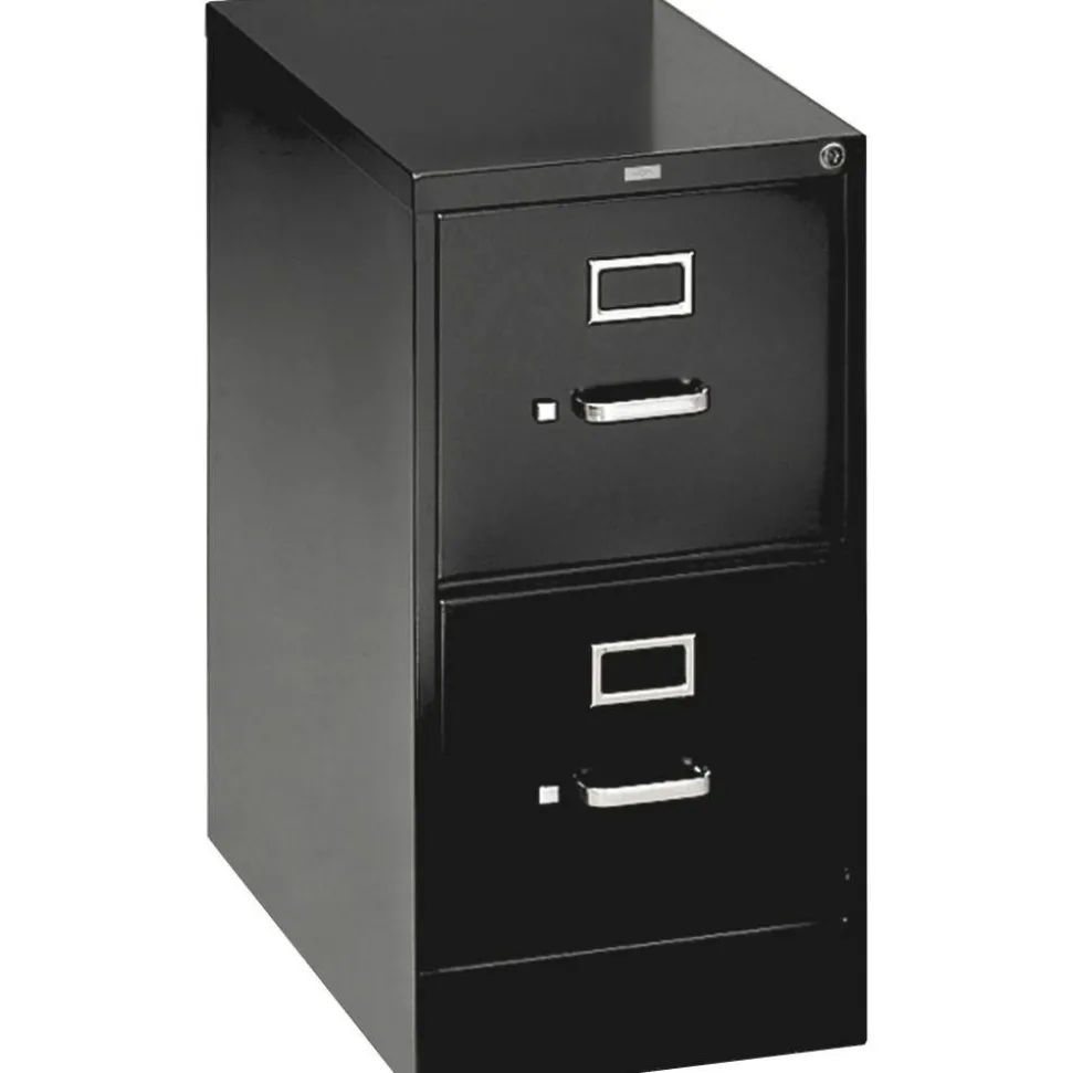 HON 310 26-1/2"D Vertical 2-Drawer Letter-Size File Cabinet, Black