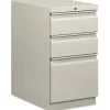 HON Efficiencies 22-7/8"D Vertical 3-Drawer Mobile Pedestal File Cabinet, Light Gray