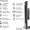 Honeywell 1500 Watts Electric Ceramic Oscillating Heater, 2 Heat Settings, 23.25"H x 8.75"W x 6.75"D, Black