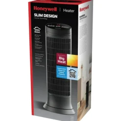 Honeywell Digital Tower Heater, 1,500 W, 10.12 x 8 x 23.25, Black