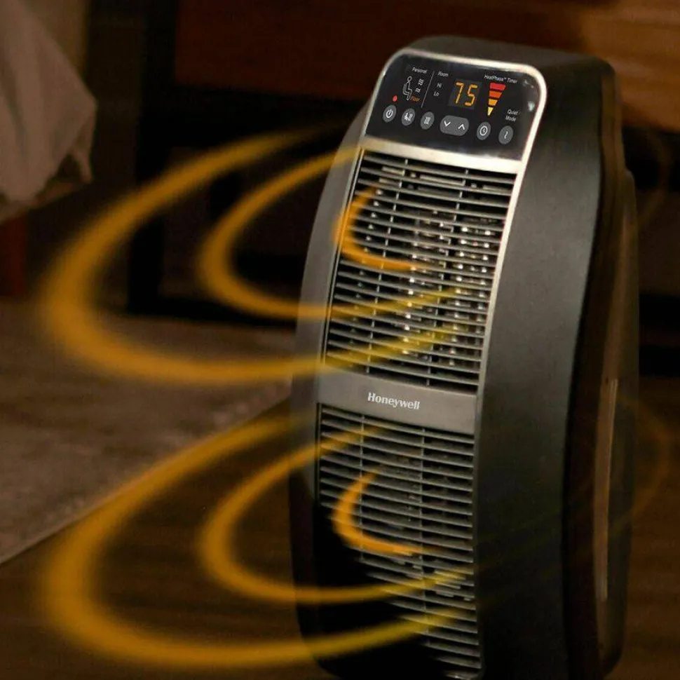 Honeywell Heat Genius Ceramic Portable Heater, 1,575 W, 5.6 x 10.2 x 17.3, Black