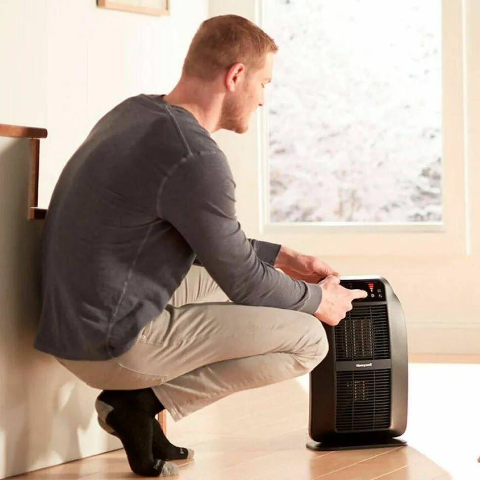Honeywell Heat Genius Ceramic Portable Heater, 1,575 W, 5.6 x 10.2 x 17.3, Black
