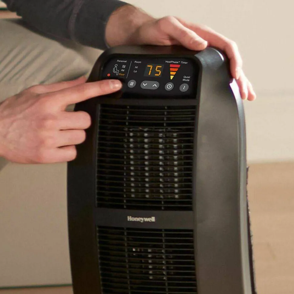 Honeywell Heat Genius Ceramic Portable Heater, 1,575 W, 5.6 x 10.2 x 17.3, Black