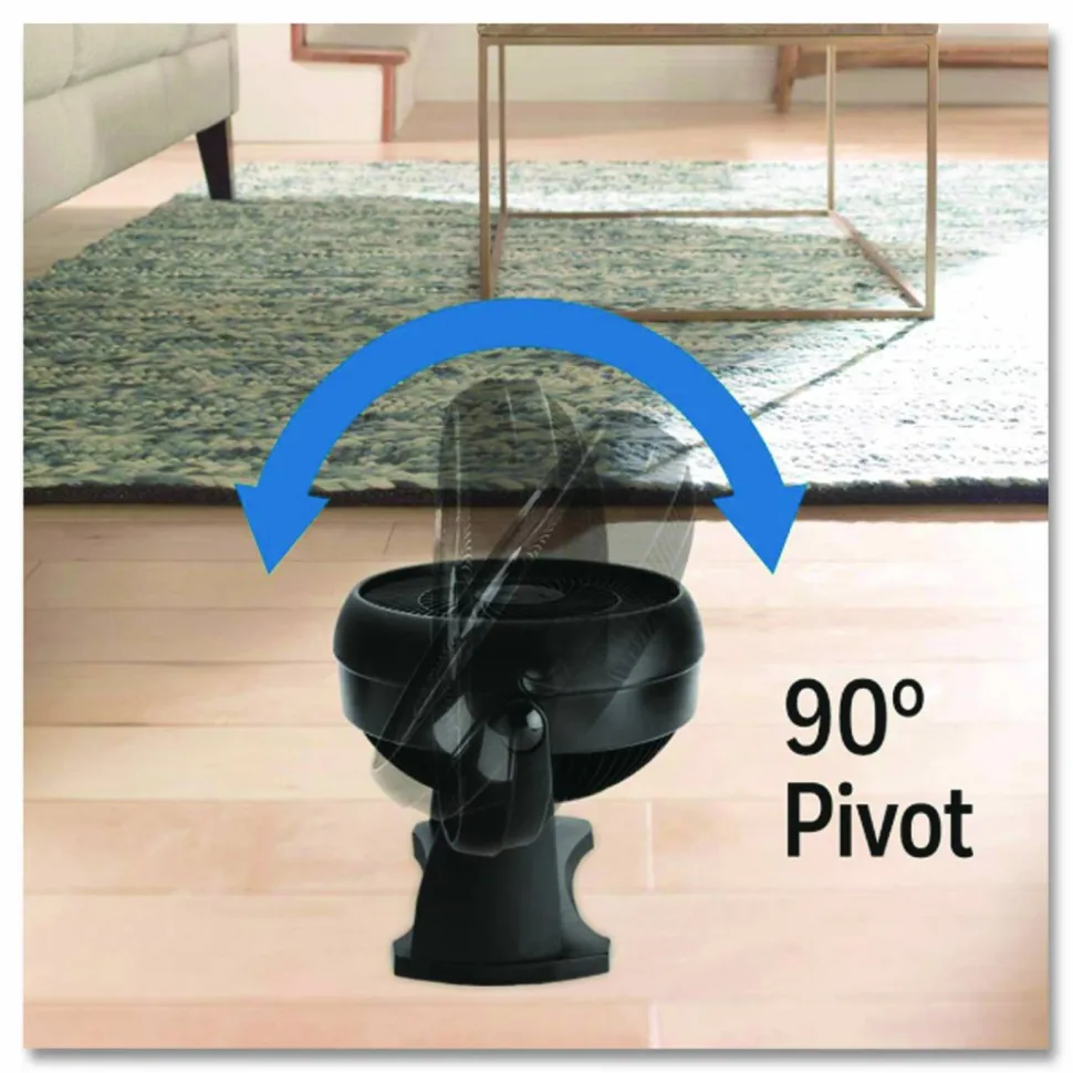 Honeywell HT-900 3-Speed Turbo Table Air Circulator Fan, 6" x 11" x 11", Black