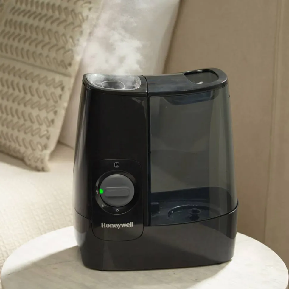 Honeywell HWM845 Warm Mist Humidifier - Warm Mist - 1 gal Tank - 520 Sq. ft. - Black