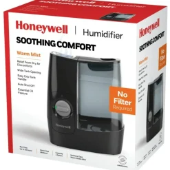 Honeywell HWM845 Warm Mist Humidifier - Warm Mist - 1 gal Tank - 520 Sq. ft. - Black