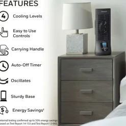 Honeywell QuietSet Personal Table Fan, 4 Speeds, Black