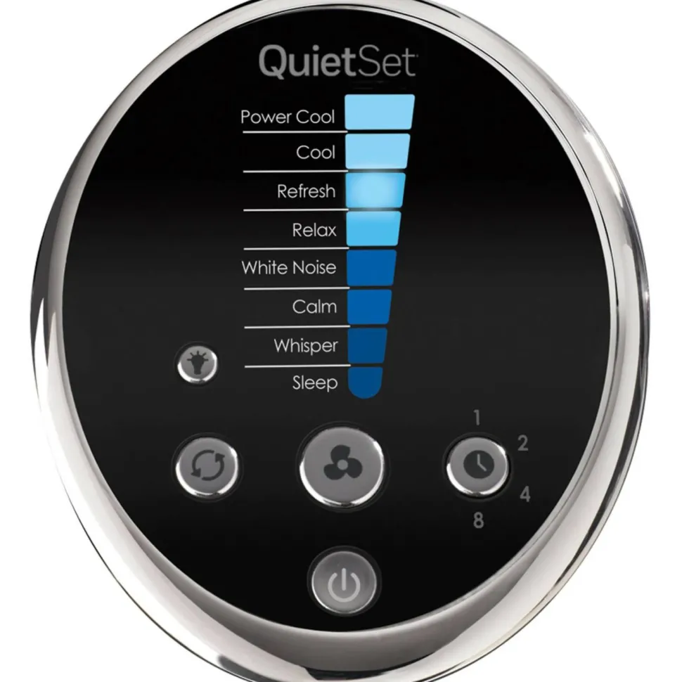 Honeywell QuietSet 8-Speed Whole-Room Tower Fan, 10"w x 40"h, Black