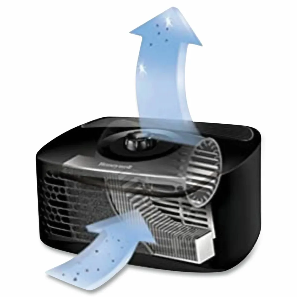 Honeywell True HEPA Tabletop Air Purifier, 90 sq ft Room Capacity, Black