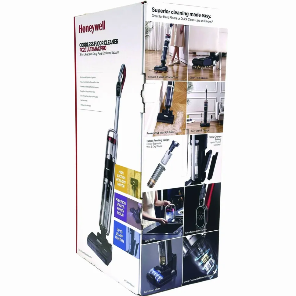 Honeywell Ultamax Elite FC20 Cordless Floor Cleaner, 13.5" Cleaning Path, Graphite
