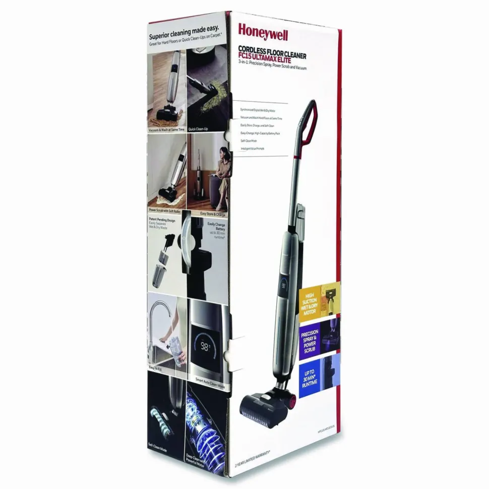 Honeywell Ultamax Elite FC15 Cordless Floor Cleaner, 9" Cleaning Path, Graphite