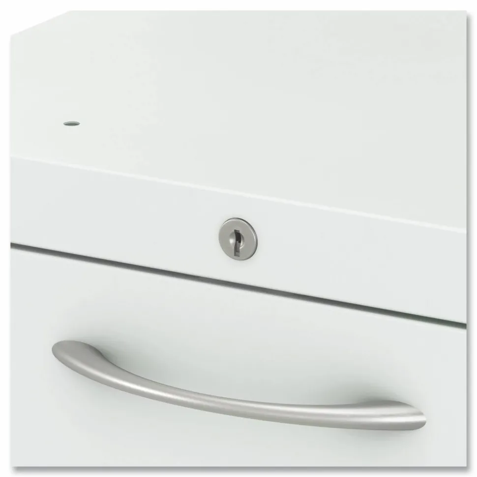 HON Flagship Mobile Pedestal, Left/Right, 2-Drawer: Box/File, Letter, White, 15 x 22.88 x 22