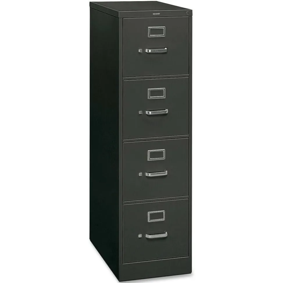 HON 310 Locking 26-1/2"D Vertical 4-Drawer File Cabinet, Charcoal