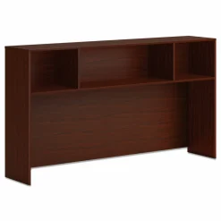 HON Mod Desk Hutch, 3 Compartments, 72w x 14d x 39.75h, Traditional Mahogany