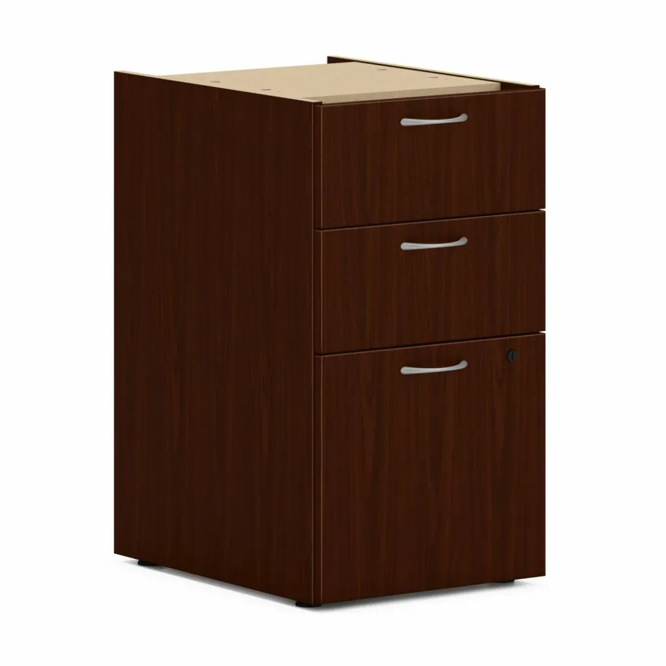 HON Mod Double Pedestal Desk Bundle, 72" x 30" x 29", Traditional Mahogany