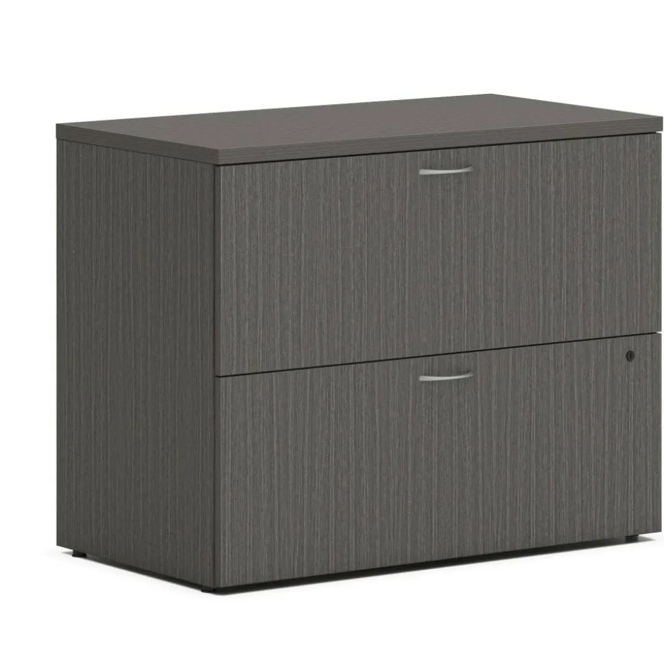 HON Mod Lateral File, 2 Legal/Letter-Size File Drawers, Slate Teak, 36" x 20" x 29"