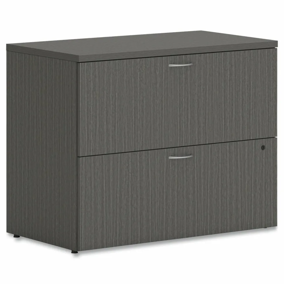 HON Mod Lateral File, 2 Legal/Letter-Size File Drawers, Slate Teak, 36" x 20" x 29"