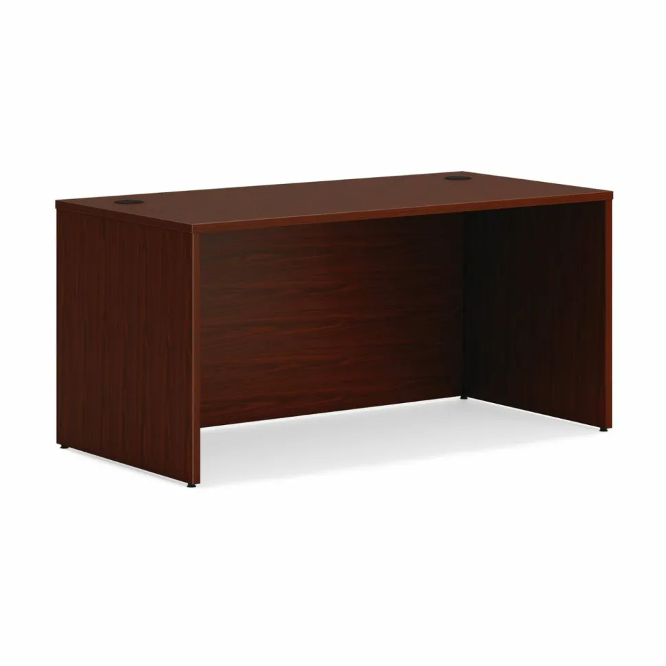 HON Mod Single Pedestal Desk Bundle, 60" x 30" x 29", Traditional Mahogany
