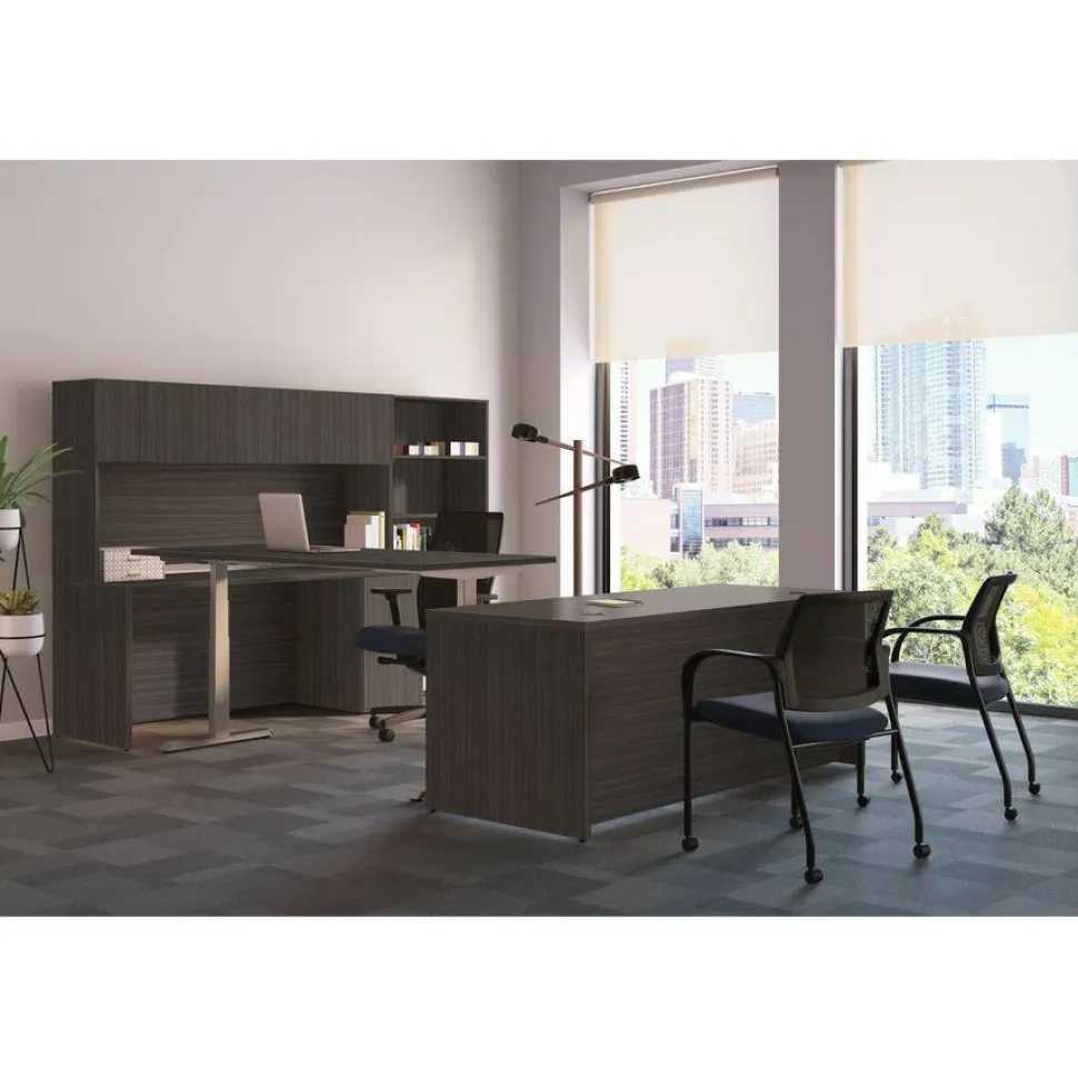 HON Mod Slate Teak Laminate Desk Component