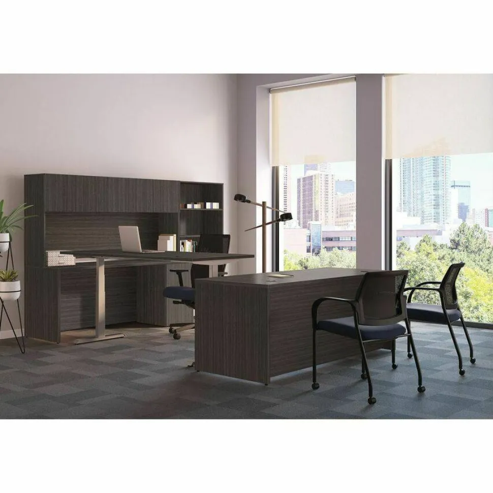 HON Mod Support Pedestal, Left or Right, 2 Legal/Letter-Size File Drawers, Slate Teak, 15" x 20" x 28"
