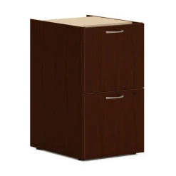 HON Mod Support Pedestal, Left or Right, 2 Legal/Letter-Size File Drawers, Traditional Mahogany, 15
